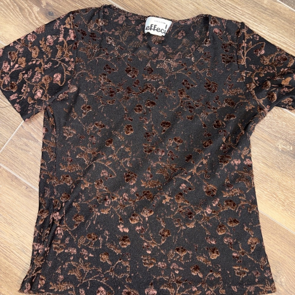 Vintage 90s‎ Creazioni Effeci Fall Top 3d USA Size Small
